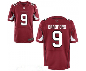 Men's Arizona Cardinals #9 Sam Bradford Red Team Color Stitched NFL Nike Elite Jersey