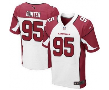 Men's Arizona Cardinals #95 Rodney Gunter White Road NFL Nike Elite Jersey