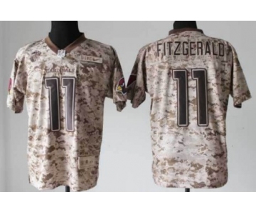 Nike Arizona Cardinals #11 Larry Fitzgerald 2013 USMC Camo Elite Jersey