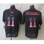Nike Arizona Cardinals #11 Larry Fitzgerald 2014 USA Flag Fashion Black Elite Jersey