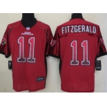 Nike Arizona Cardinals #11 Larry Fitzgerald Drift Fashion Red Elite Jersey