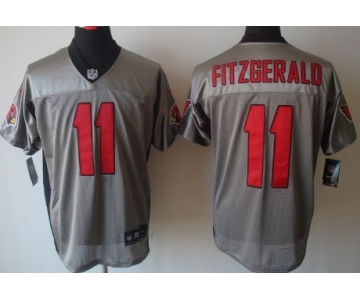 Nike Arizona Cardinals #11 Larry Fitzgerald Gray Shadow Elite Jersey