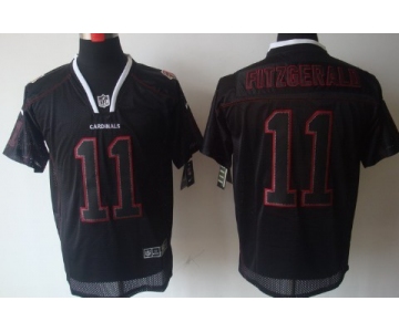 Nike Arizona Cardinals #11 Larry Fitzgerald Lights Out Black Elite Jersey