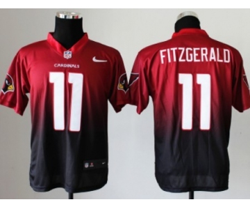 Nike Arizona Cardinals #11 Larry Fitzgerald Red/Black Fadeaway Elite Jersey