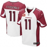 Nike Arizona Cardinals #11 Larry Fitzgerald White C Patch Elite Jersey