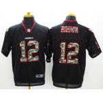 Nike Arizona Cardinals #12 John Brown Black With Camo Elite Jersey