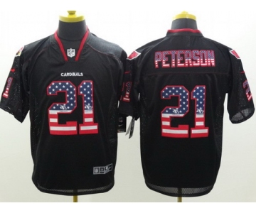 Nike Arizona Cardinals #21 Patrick Peterson 2014 USA Flag Fashion Black Elite Jersey