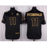 Nike Cardinals #11 Larry Fitzgerald Pro Line Black Gold Collection Men's Stitched NFL Elite Jersey