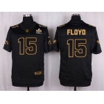 Nike Cardinals #15 Michael Floyd Pro Line Black Gold Collection Men's Stitched NFL Elite Jersey