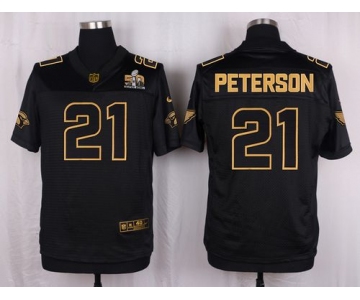 Nike Cardinals #21 Patrick Peterson Pro Line Black Gold Collection Men's Stitched NFL Elite Jersey