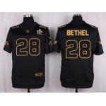 Nike Cardinals #28 Justin Bethel Pro Line Black Gold Collection Men's Stitched NFL Elite Jersey