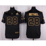 Nike Cardinals #28 Justin Bethel Pro Line Black Gold Collection Men's Stitched NFL Elite Jersey