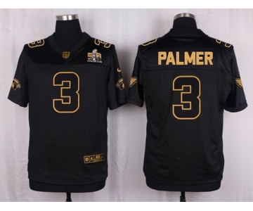 Nike Cardinals #3 Carson Palmer Pro Line Black Gold Collection Men's Stitched NFL Elite Jersey