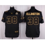 Nike Cardinals #38 Andre Ellington Pro Line Black Gold Collection Men's Stitched NFL Elite Jersey