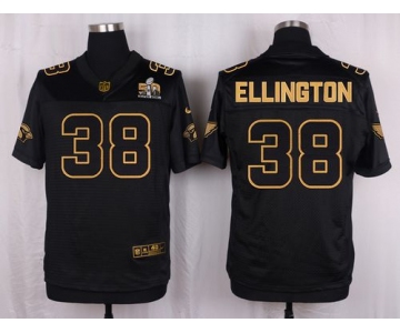 Nike Cardinals #38 Andre Ellington Pro Line Black Gold Collection Men's Stitched NFL Elite Jersey