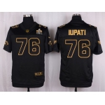 Nike Cardinals #76 Mike Iupati Pro Line Black Gold Collection Men's Stitched NFL Elite Jersey