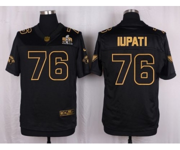 Nike Cardinals #76 Mike Iupati Pro Line Black Gold Collection Men's Stitched NFL Elite Jersey