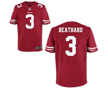 Men's 2017 NFL Draft San Francisco 49ers #3 C. J. Beathard Scarlet Red Team Color Stitched NFL Nike Elite Jersey