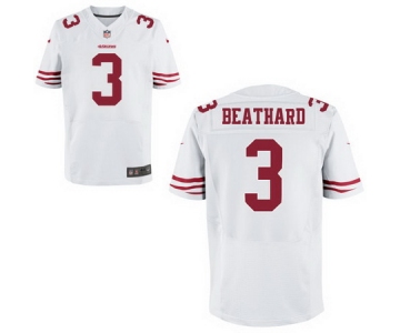 Men's 2017 NFL Draft San Francisco 49ers #3 C. J. Beathard White Road Stitched NFL Nike Elite Jersey