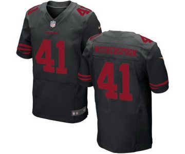 Men's 2017 NFL Draft San Francisco 49ers #41 Ahkello Witherspoon Black Alternate Stitched NFL Nike Elite Jersey