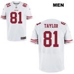 Mens Nike San Francisco 49ers #81 Trent Taylor Stitched White Elite Football Jersey