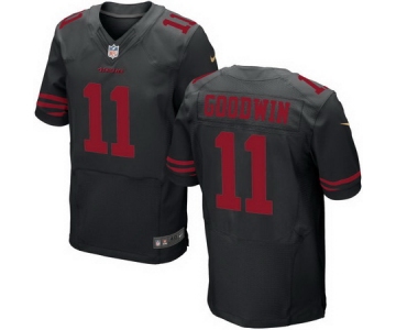 Men's San Francisco 49ers #11 Marquise Goodwin Black Alternate Stitched NFL Nike Elite Jersey