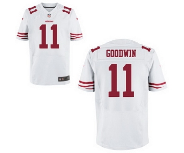 Men's San Francisco 49ers #11 Marquise Goodwin White Road Stitched NFL Nike Elite Jersey