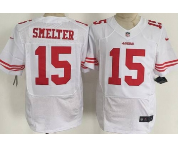 Men's San Francisco 49ers #15 DeAndre Smelter Nike White Elite Jersey