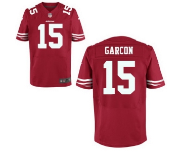 Men's San Francisco 49ers #15 Pierre Garcon Scarlet Red Team Color Stitched NFL Nike Elite Jersey