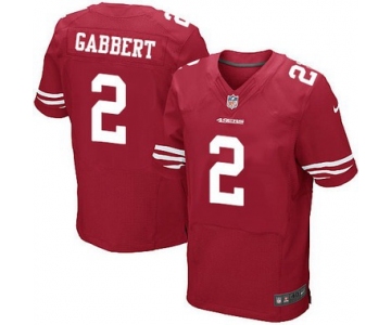 Men's San Francisco 49ers #2 Blaine Gabbert Scarlet Red Team Color NFL Nike Elite Jersey