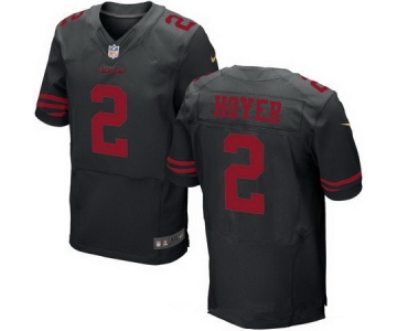 Men's San Francisco 49ers #2 Brian Hoyer Black Alternate Stitched NFL Nike Elite Jersey