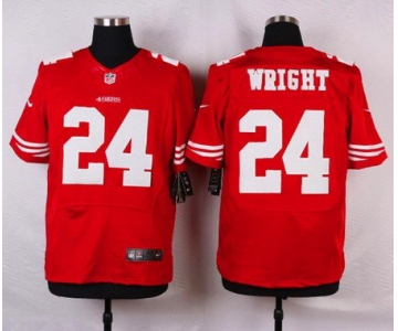 Men's San Francisco 49ers #24 Shareece Wright Scarlet Red Team Color NFL Nike Elite Jersey