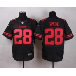 Men's San Francisco 49ers #28 Carlos Hyde 2015 Nike Black Elite Jersey