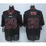 Men's San Francisco 49ers #28 Carlos Hyde Lights Out Black NFL Nike Elite Jersey