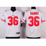 Men's San Francisco 49ers #36 Merton Hanks White Retired Player NFL Nike Elite Jersey