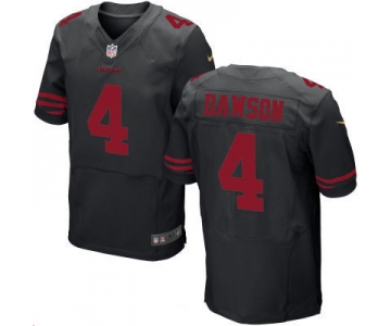 Men's San Francisco 49ers #4 Phil Dawson Black Alternate Stitched NFL Nike Elite Jersey