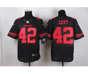 Men's San Francisco 49ers #42 Ronnie Lott 2015 Nike Black Elite Jersey