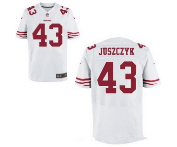 Men's San Francisco 49ers #43 Kyle Juszczyk White Road Stitched NFL Nike Elite Jersey