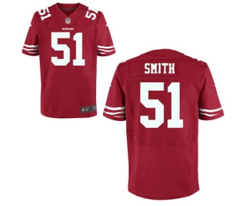 Men's San Francisco 49ers #51 Malcolm Smith Scarlet Red Team Color Stitched NFL Nike Elite Jersey