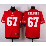 Men's San Francisco 49ers #67 Daniel Kilgore Scarlet Red Team Color NFL Nike Elite Jersey