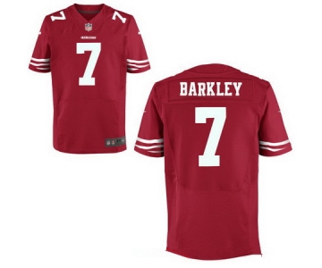 Men's San Francisco 49ers #7 Matt Barkley Scarlet Red Team Color Stitched NFL Nike Elite Jersey