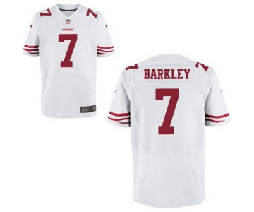 Men's San Francisco 49ers #7 Matt Barkley White Road Stitched NFL Nike Elite Jersey