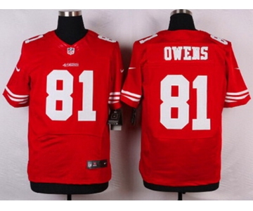 Men's San Francisco 49ers #81 Terrell Owens Scarlet Red Retired Player NFL Nike Elite Jersey