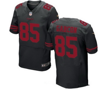 Men's San Francisco 49ers #85 Pierre Garcon Black Alternate Stitched NFL Nike Elite Jersey