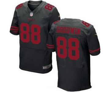 Men's San Francisco 49ers #88 Marquise Goodwin Black Alternate Stitched NFL Nike Elite Jersey