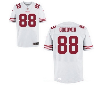 Men's San Francisco 49ers #88 Marquise Goodwin White Road Stitched NFL Nike Elite Jersey