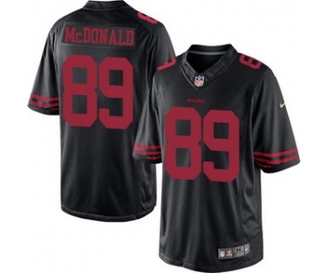 Men's San Francisco 49ers #89 Vance McDonald Black Alternate 2015 NFL Nike Elite Jersey