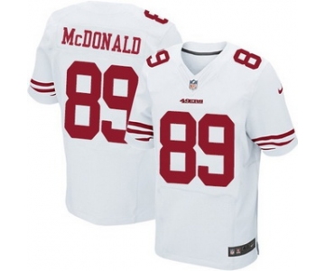 Men's San Francisco 49ers #89 Vance McDonald White Road NFL Nike Elite Jersey