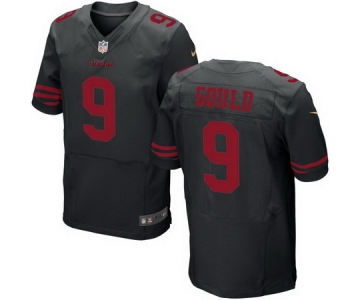 Men's San Francisco 49ers #9 Robbie Gould Black Alternate Stitched NFL Nike Elite Jersey