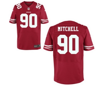 Men's San Francisco 49ers #90 Earl Mitchell Scarlet Red Team Color Stitched NFL Nike Elite Jersey